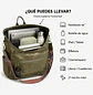 Mochila y Cartera Impermeable Verde (Capacidad Pc 14