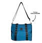 Bolso Tote puff azul (Capacidad para Pc 14
