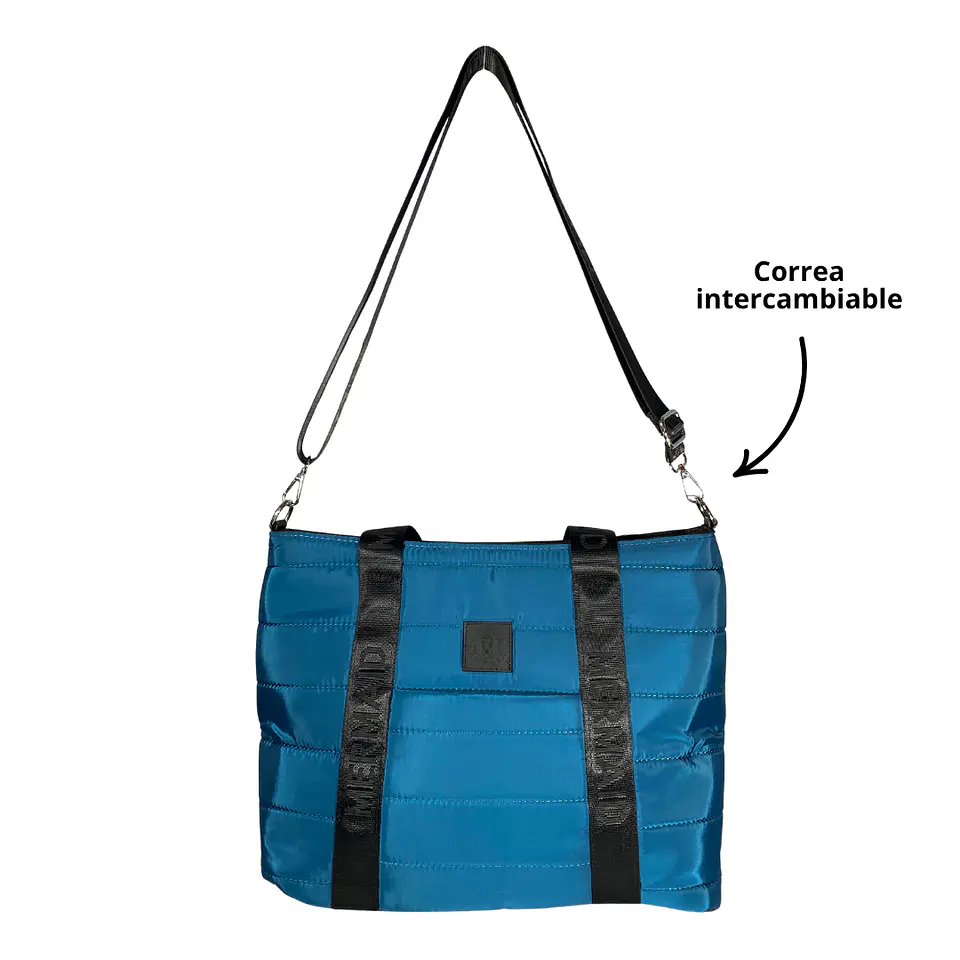 Bolso Tote puff azul (Capacidad para Pc 14