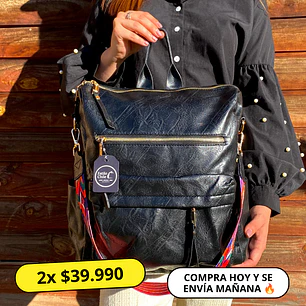 Mochila y Cartera Impermeable Negra (Capacidad Pc 14