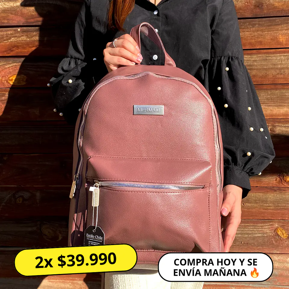 Mochila Impermeable Rosa (Capacidad Pc 15