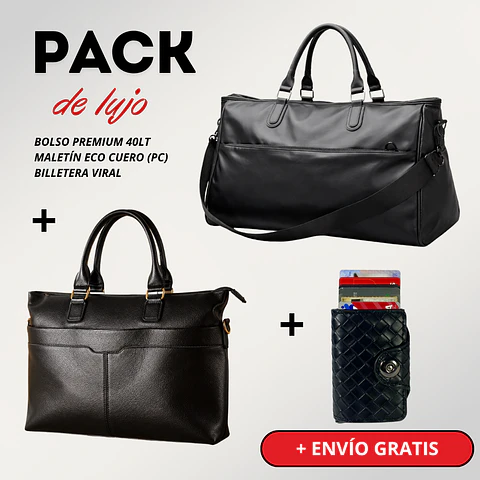Pack Premium: Bolso de Lujo 40L + Maletín + Billetera Viral + Envío Gratis 🔥 1