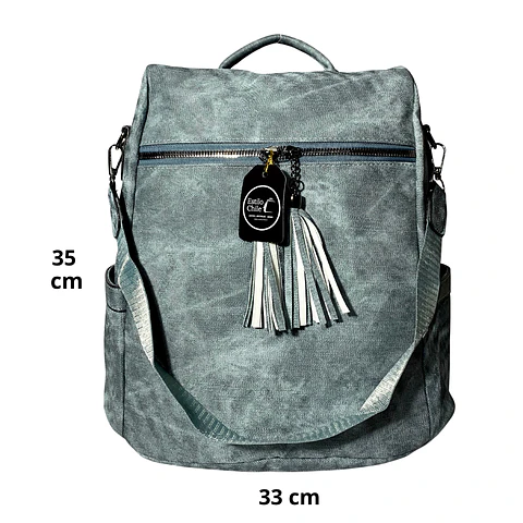Mochila y Cartera Antirrobo de Jeans Azul Mujer 3