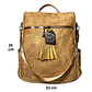 Mochila y Cartera Antirrobo de Jeans Café Mujer - Miniatura 3