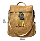 Mochila y Cartera Antirrobo de Jeans Café Mujer - Miniatura 3