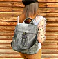 Mochila y Cartera Antirrobo de Jeans Gris Mujer - Miniatura 2