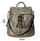 Mochila y Cartera Antirrobo de Jeans Gris Mujer - Miniatura 3