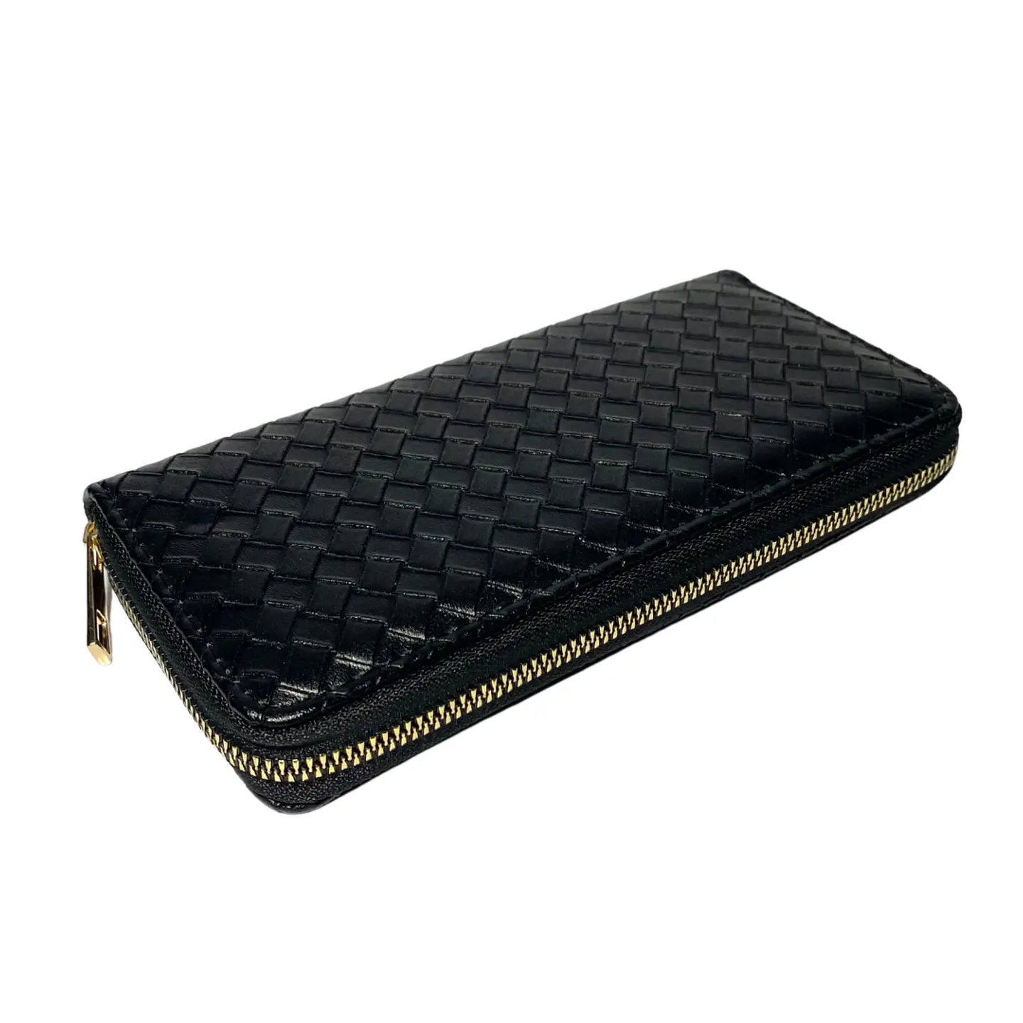 Billetera Negra Texturizada Grande  4