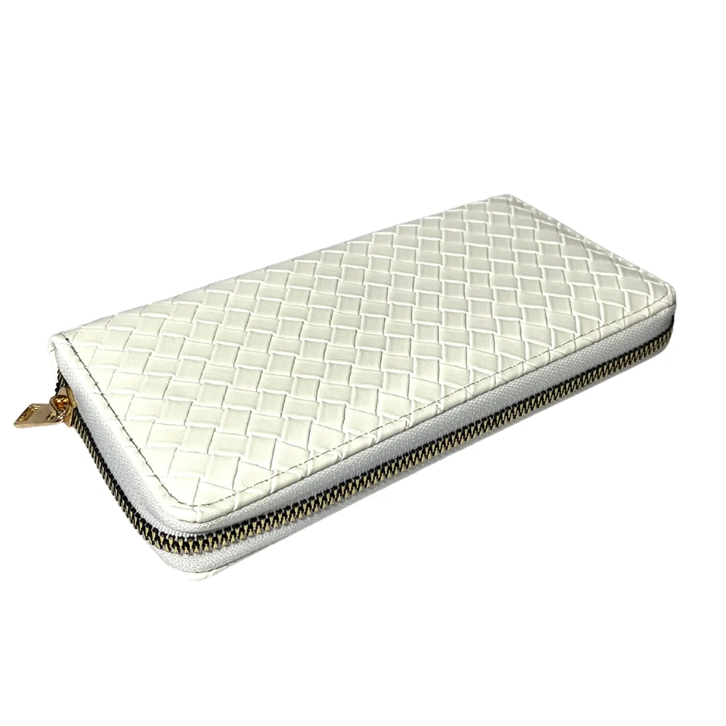 Billetera Blanca Texturizada Grande  3