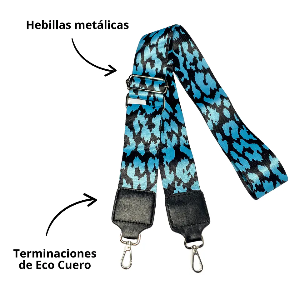 Straps Animal Print Azul Gran Calidad 2