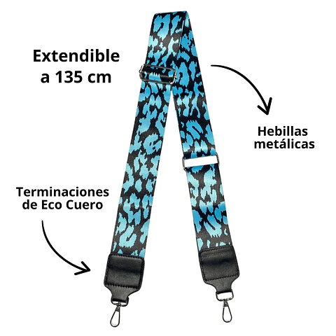 Straps Animal Print Azul Gran Calidad 3
