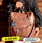 Mochila y Cartera Impermeable Café Oscuro (Capacidad Pc 14