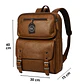 Mochila Impermeable Café Eco Cuero Hombre (Capacidad Pc hasta 16