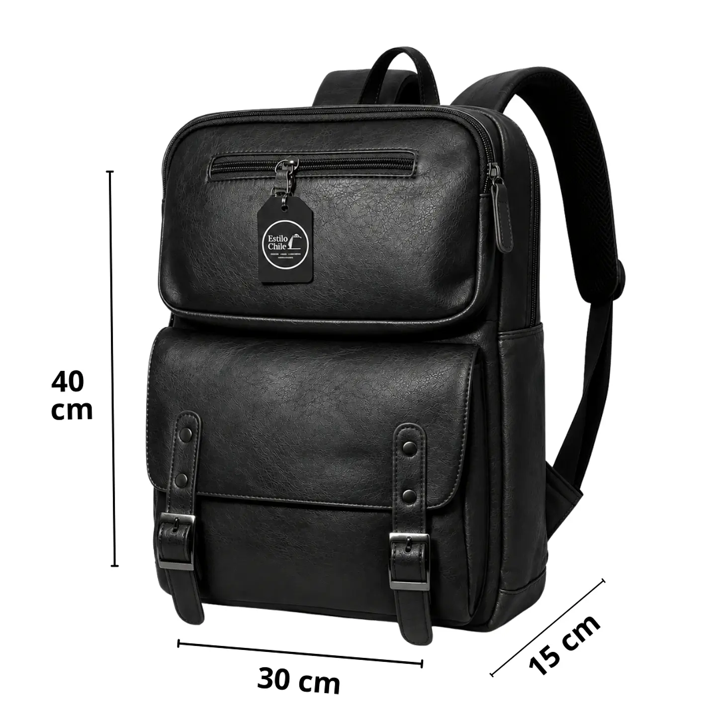 Mochila Impermeable Eco Cuero (Capacidad Pc hasta 16