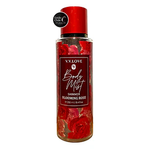 Splash dupe victoria secret Body Mist Blooming Rose con brillos