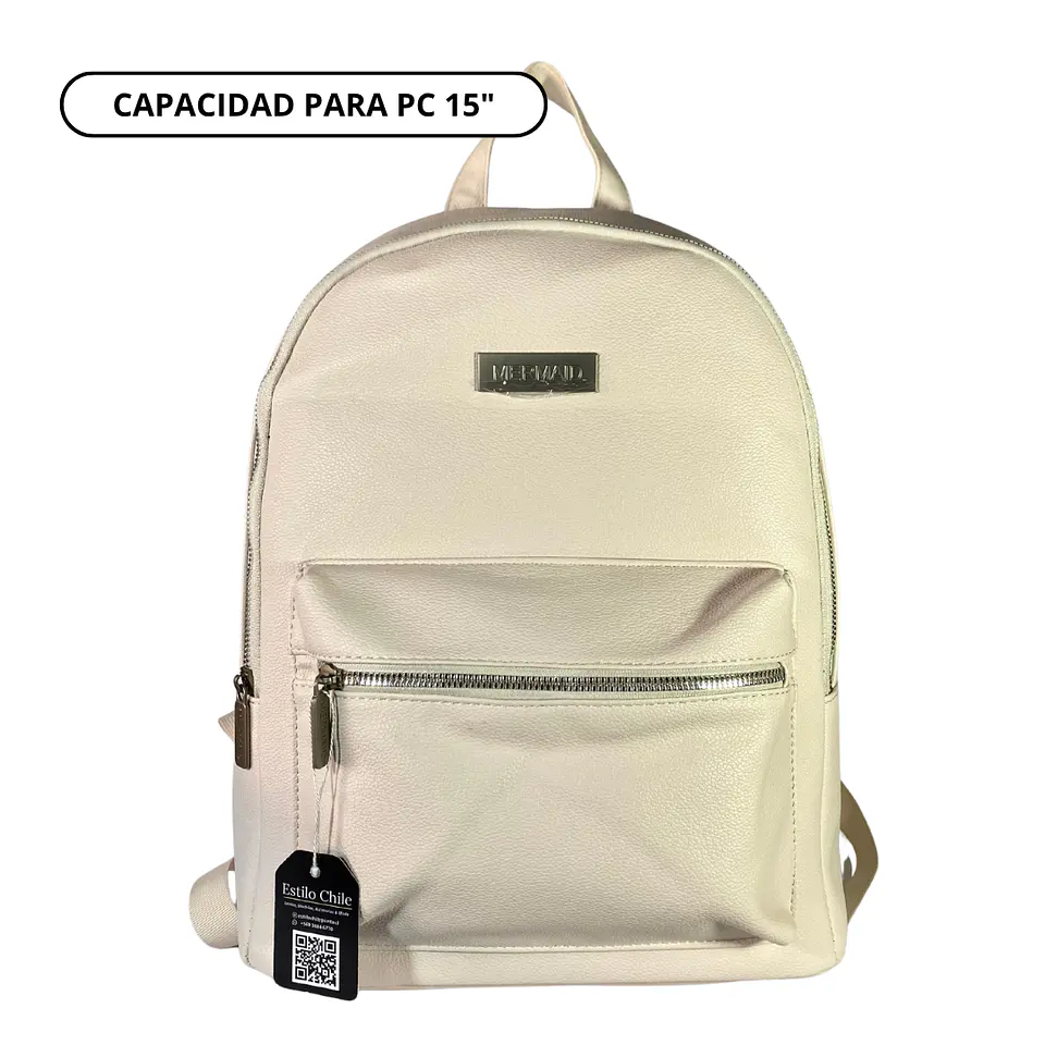 Mochila Impermeable Blanca (Capacidad Pc 15