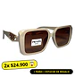 Lentes de Sol Premium Prada AAA Crema Mujer - Miniatura 1