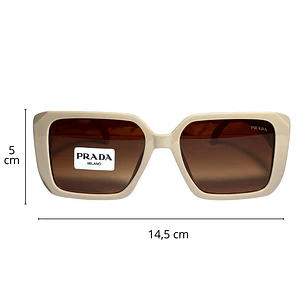 Lentes de Sol Premium Prada AAA Crema Mujer