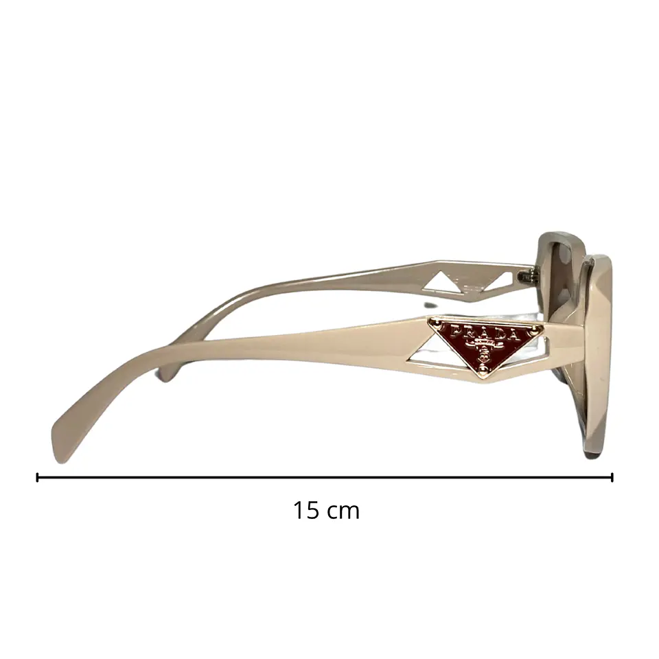 Lentes de Sol Premium Prada AAA Crema Mujer 3