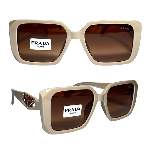 Lentes de Sol Premium Prada AAA Crema Mujer 6