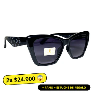 Lentes de Sol Premium AAA LV Negro Mujer 