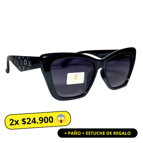 Lentes de Sol Premium AAA LV Negro Mujer  1