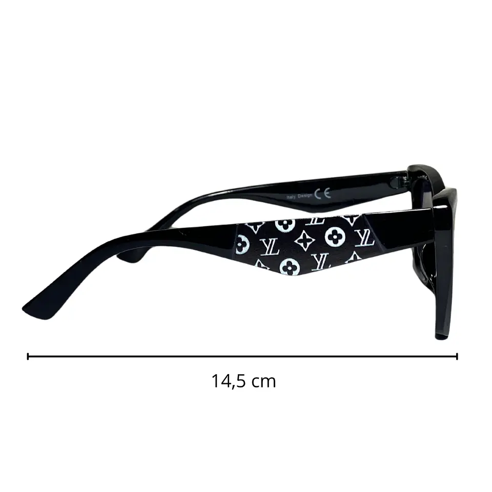 Lentes de Sol Premium AAA LV Negro Mujer  3