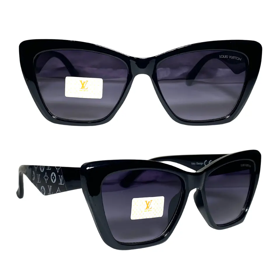 Lentes de Sol Premium AAA LV Negro Mujer  6