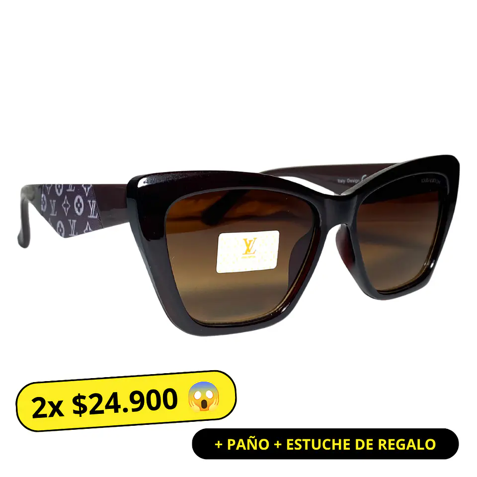 Lentes de Sol Premium AAA LV Café Mujer  1