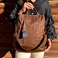 Mochila y Cartera Antirrobo Café Mujer - Miniatura 1