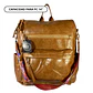 Mochila y Cartera Impermeable Café (Capacidad Pc 14