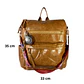 Mochila y Cartera Impermeable Café (Capacidad Pc 14