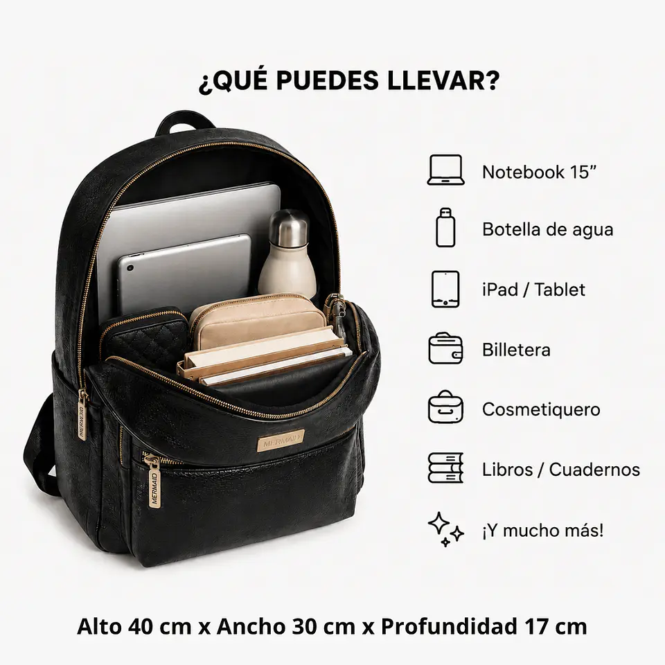 Mochila Impermeable (Con Capacidad Pc 15