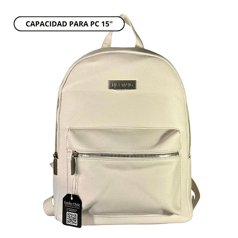 Mochila Impermeable Blanca (Capacidad Pc 15")