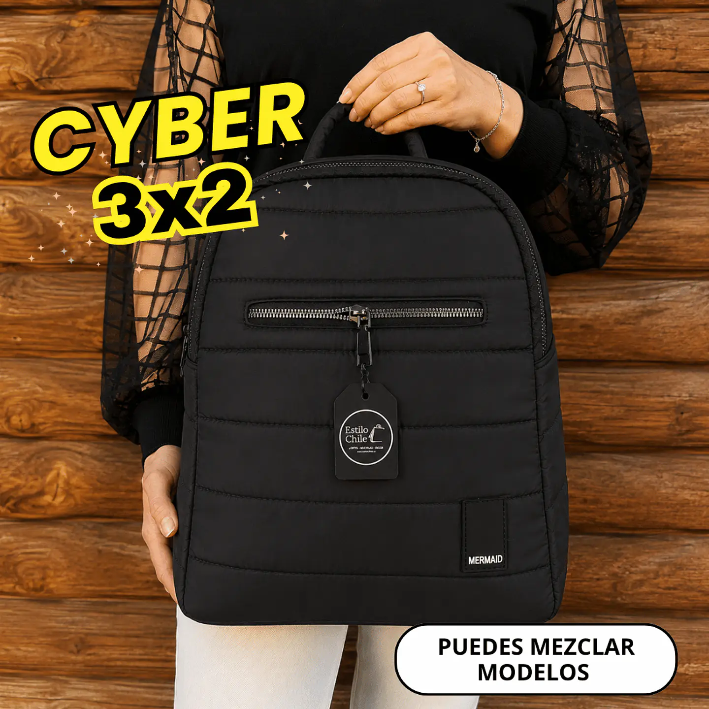 Mochila Puff Negra 1