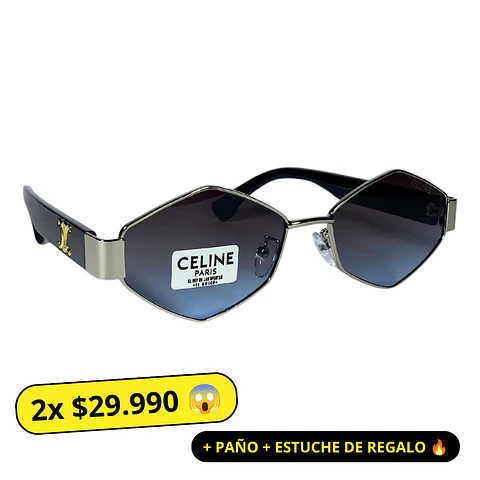 Lentes de Sol Premium Celine AAA Hexagonal Azulado