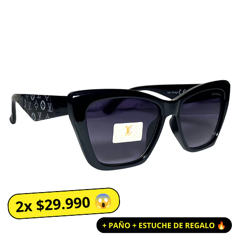 Lentes de Sol Premium AAA LV Negro Mujer 