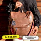 Mochila y Cartera Impermeable Café Oscuro (Capacidad Pc 14