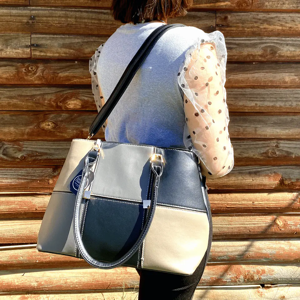 Cartera Negra Eco Cuero Mujer 5