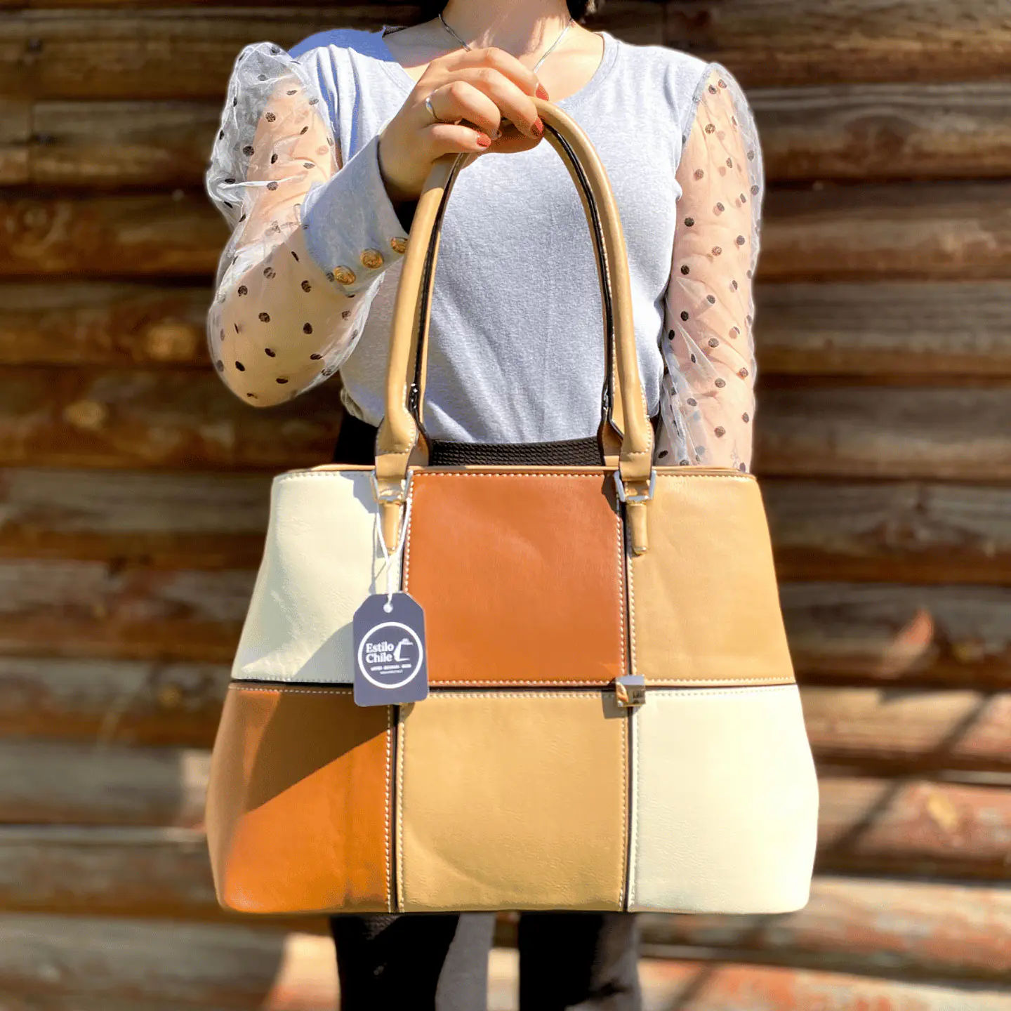 Cartera Café Eco Cuero Mujer 2