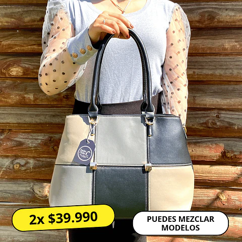 Cartera Negra Eco Cuero Mujer