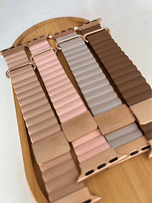 Correa Leather Link Magnética para Apple Watch – Colección Earth Tones