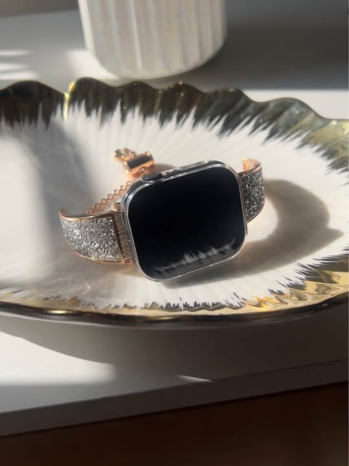 Correa Joya Shimmer de Lujo con Cierre Ajustable para Apple Watch 4