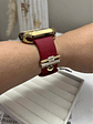 Kit Luxury Full Gold para Apple Watch: Correa Silicone Premium + Set de 4 Pines + Bumper Gold - Miniatura 3