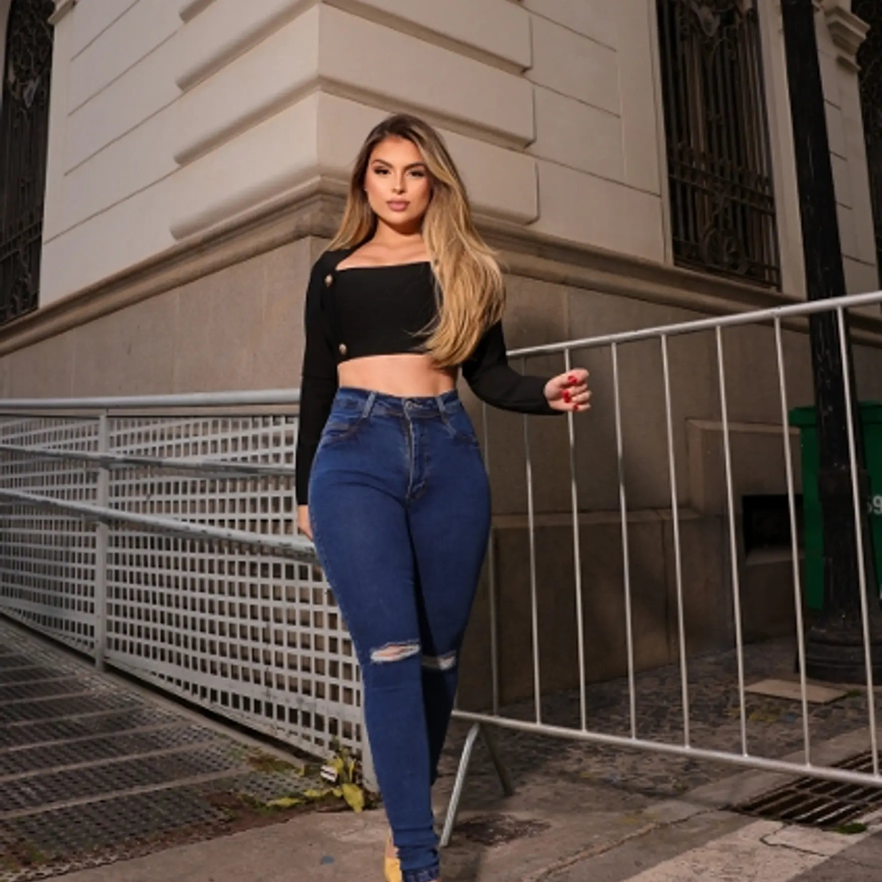 Jeans Super Lipo  Azul desgastados  1