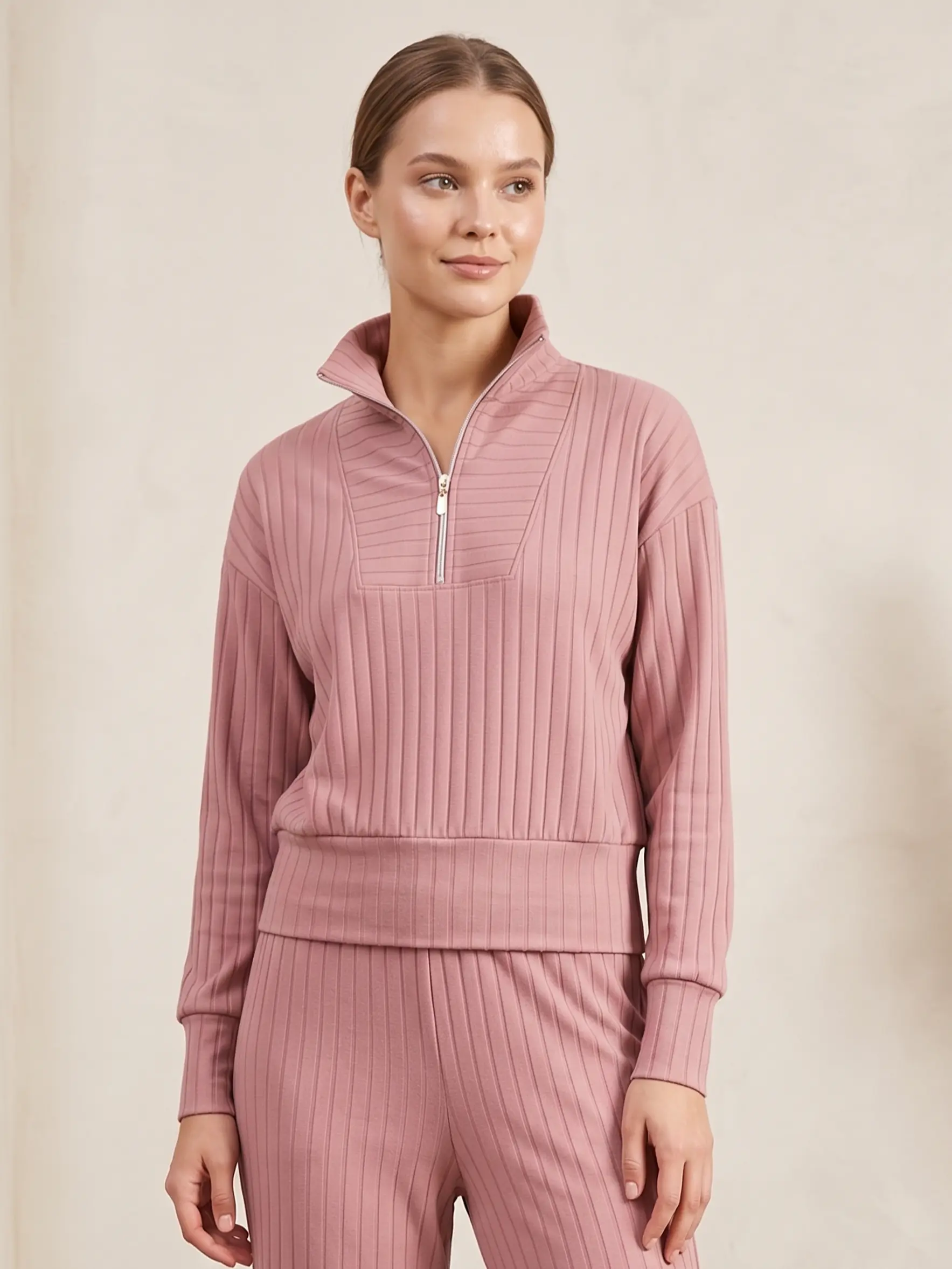 Conjunto de dos piezas para viajar , teletrabajo, hacer compras muy versatil  – Rosa Palo 2