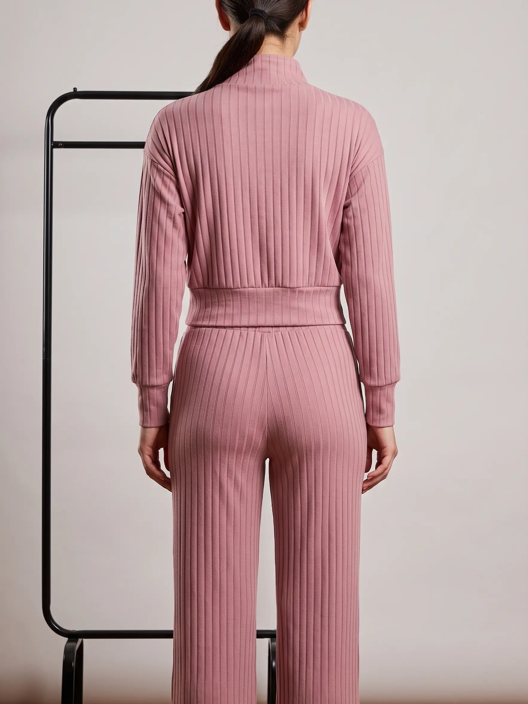 Conjunto de dos piezas para viajar , teletrabajo, hacer compras muy versatil  – Rosa Palo 4