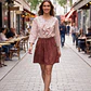 BLUSA  ENCAJE DELICADO   MODA EJECUTIVA MUJER - Miniatura 2