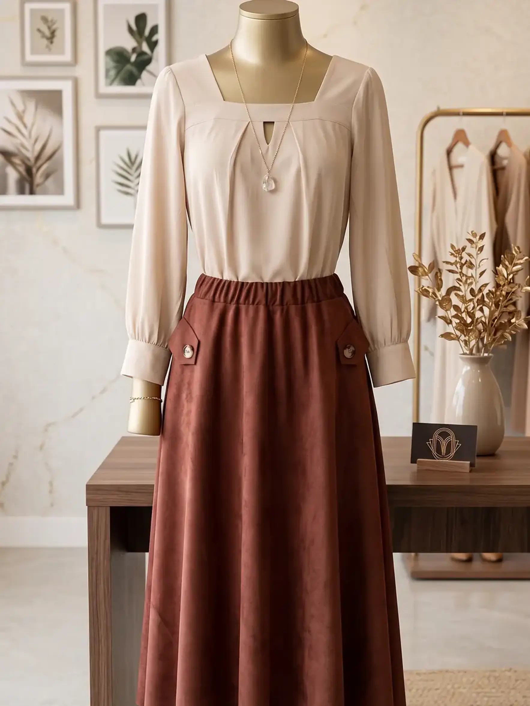 BLUSA  FORMAL CON PLIEGUES Y GOTA 2