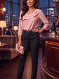 BLUSA SEDA POPA MODA EJECUTIVA MUJER - Miniatura 3